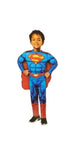 DC Superman Boys Padded Muscle Chest Jumpsuit With Cape 4T0