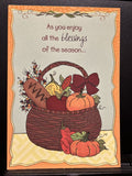 Happy Thanksgiving Greeting Card W/Envelope