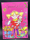 Happy Birthday Special Girl Greeting Card w/Envelope