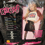 Union Jack Diva Punk Rock British Pop Star Fancy Dress Halloween Child Large