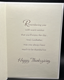Happy Thanksgiving Godfather Greeting Card w/Envelope