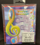 Music Rainbow Music Notes Novelty Invitations W/ Envelopes (8ct)