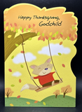 Happy Thanksgiving Godchild Greeting Card w/Envelope