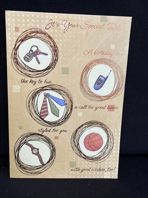 Happy Birthday Greeting Card w/Envelope