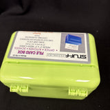 L IME PLASTIC 3x5” INDEX CARD FILE BOX Sure Grip Lock Card Slot Top4