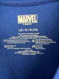 Marvel Avengers Youth T-shirt Blue Splatter Size Lg (14)