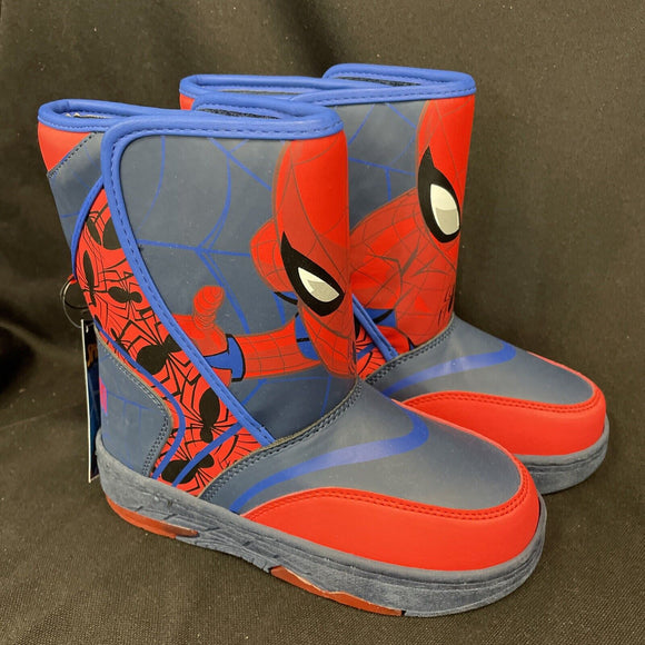 Spiderman Light Up Toddler Boys Snow Boot Sizes 12