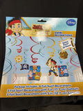 Jake and the Never land Pirates Hanging Swirls Decoration Birthday Party Supply