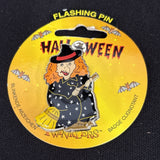 Vintage Light Up Witch Brooch Pin Eyes Should Light Up  Untested  Dead Battery0