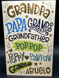 Grandpa (Various Names) Father's Day Greeting Card w/Envelope0