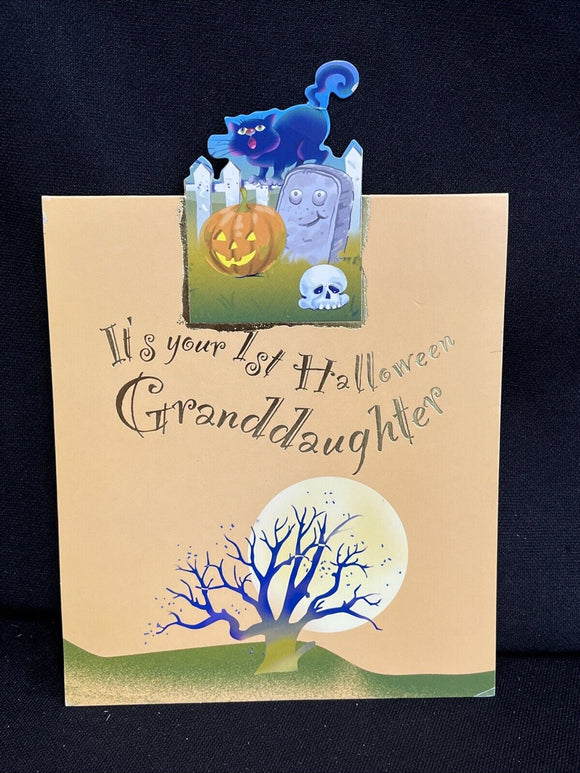 Happy 1st Halloween Granddaughter Greeting Card w/Envelope