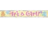 Its a Girl Foil Banner Girl Baby Shower Hanging Foil Banner 12ft