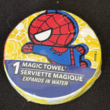 Chibi Spiderman Magic Towel Expands  11.5x11.5” In Water0