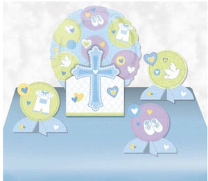 Sweet Christening Blue Balloon Centerpiece- 5pc