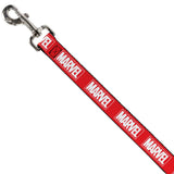 Dog Leash - MARVEL Red Brick Logo Red/White- WMC187 4'