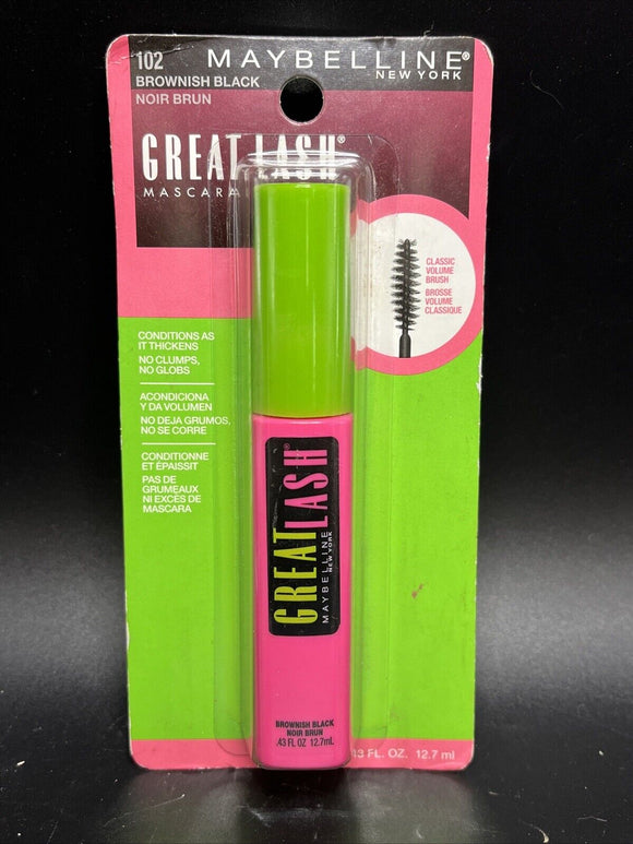 Maybelline New York Great Lash Washable Mascara. #102 Brownish Black 0.43fl.oz