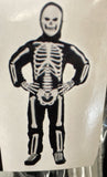 Skeleton Scary Bones Child Halloween Costume Size M 8-10 Jumpsuit