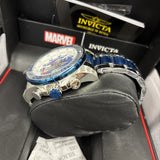 INVICTA 33394 MARVEL CAPT AMERICA Men's 48mm Silver/Blue/Red Brclt 5/40002
