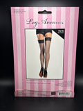 Leg Avenue 9061 Stay Up Industrial Lace Top Thigh Highs Back Seam Black OSFM