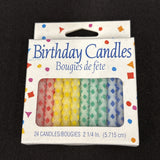 American Greetings Multicolor Geometric   Birthday Candles 24 pcs 2 1/4”0