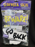 Halloween Decorations Warning Sidewalk Signs 3 per Pack