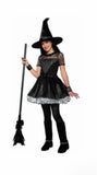 Rebel Rock Witch Girls Child Cute Fantasy Halloween Costume-M 8-100
