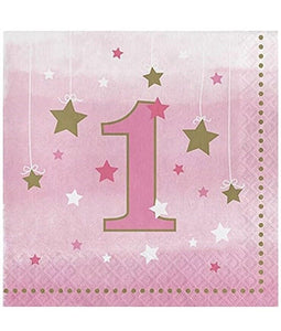 1st Birthday One Little Star Luncheon Napkins 16Ct