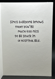 Get Well Soon (Hospital Visit) Greeting Card w/Envelope1