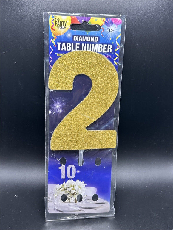 Diamond Glitter Table Number Cake Topper  4