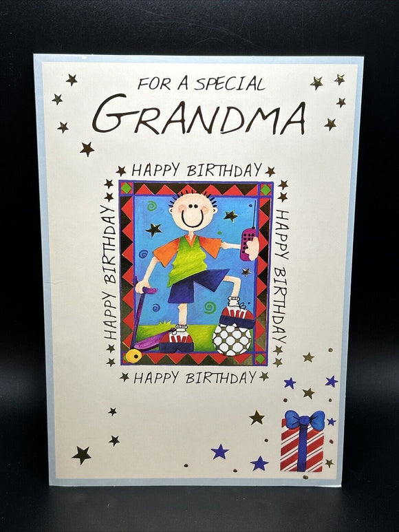 Happy Birthday Grandma Greeting Card w/Envelope