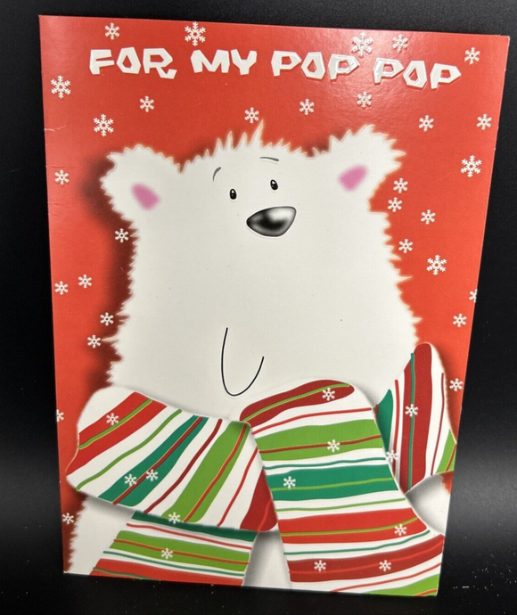 Merry Christmas Pop Pop Greeting Card w/Envelope