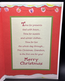 Merry 1st Christmas Grandson Greeting Card w/Envelope