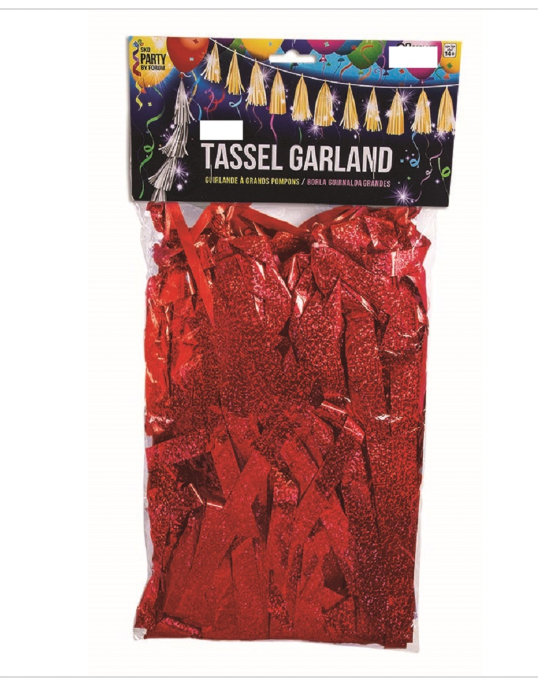 Balloon Tassels - Garland Red 8