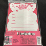 Rocker Princess Polka Dot Rock Star Kids Birthday Party Invitations w/Envelopes