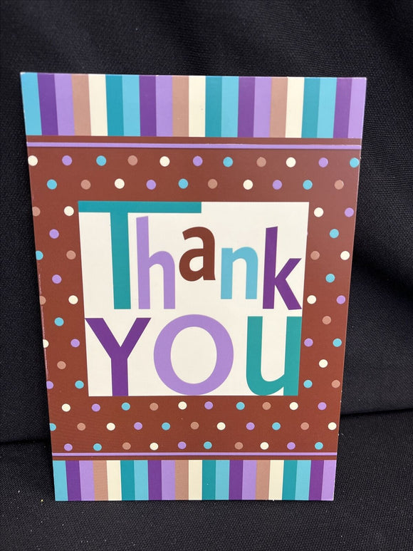 Thank you Blank Inside Greeting Card w/Envelope