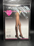 Music Legs Hosiery 7249 Sheer Pantyhose Tiger Tattoo OSFM