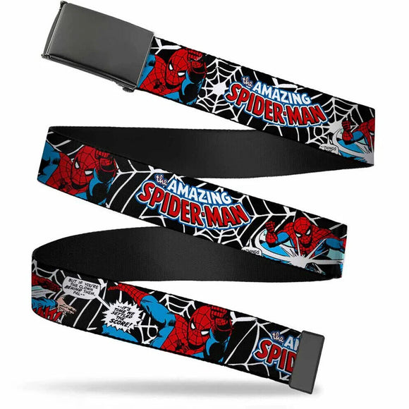 Black Buckle Web Belt - Spider-Man in Action2 w/AMAZING- WSPD031