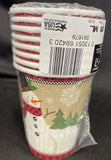 Winter Wonder Snowman Classic Christmas Holiday Party 9 oz. Paper Cups