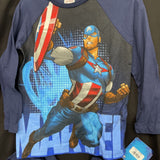 Captain America Graphic Kids Pajama Long Sleeve Pants Set Size 4