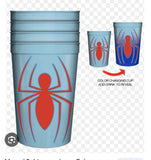Marvel Spiderman Logo Color Changing 15oz Plastic Cup 4 Pack
