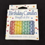 American Greetings Multicolor Geometric   Birthday Candles 24 pcs 2 1/4”1