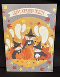 Happy Halloween Great-Granddaughter Greeting Card w/Envelope