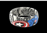 Marvel Groove Life Captain America Black & White Comic Silicone Ring Size 11