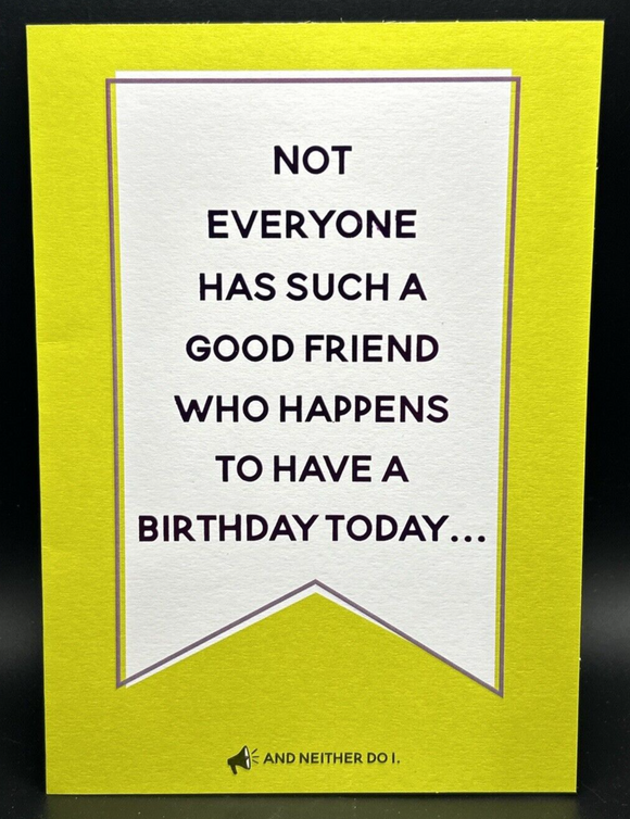 Friend Birthday Greeting Card Blank Inside w/Envelope