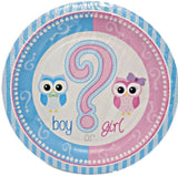 Gender Reveal 7-inch Paper Plates - 8 ct