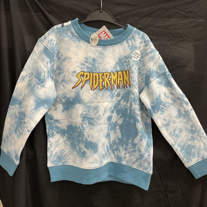 Spiderman Kids Graphic Tie Dye Teal Sweatshirt Size 10