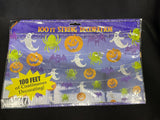 Ghost, Bat & Pumpkin Foil Halloween String 100 Ft Continuous  Party Decorations