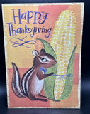 Happy Thanksgiving Boy Greeting Card w/Envelope