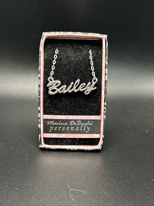 Marina DeBuchi "Bailey" Necklace Silver Plated 15 +3 extender NEW
