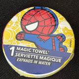 Chibi Spiderman Magic Towel Expands  11.5x11.5” In Water2